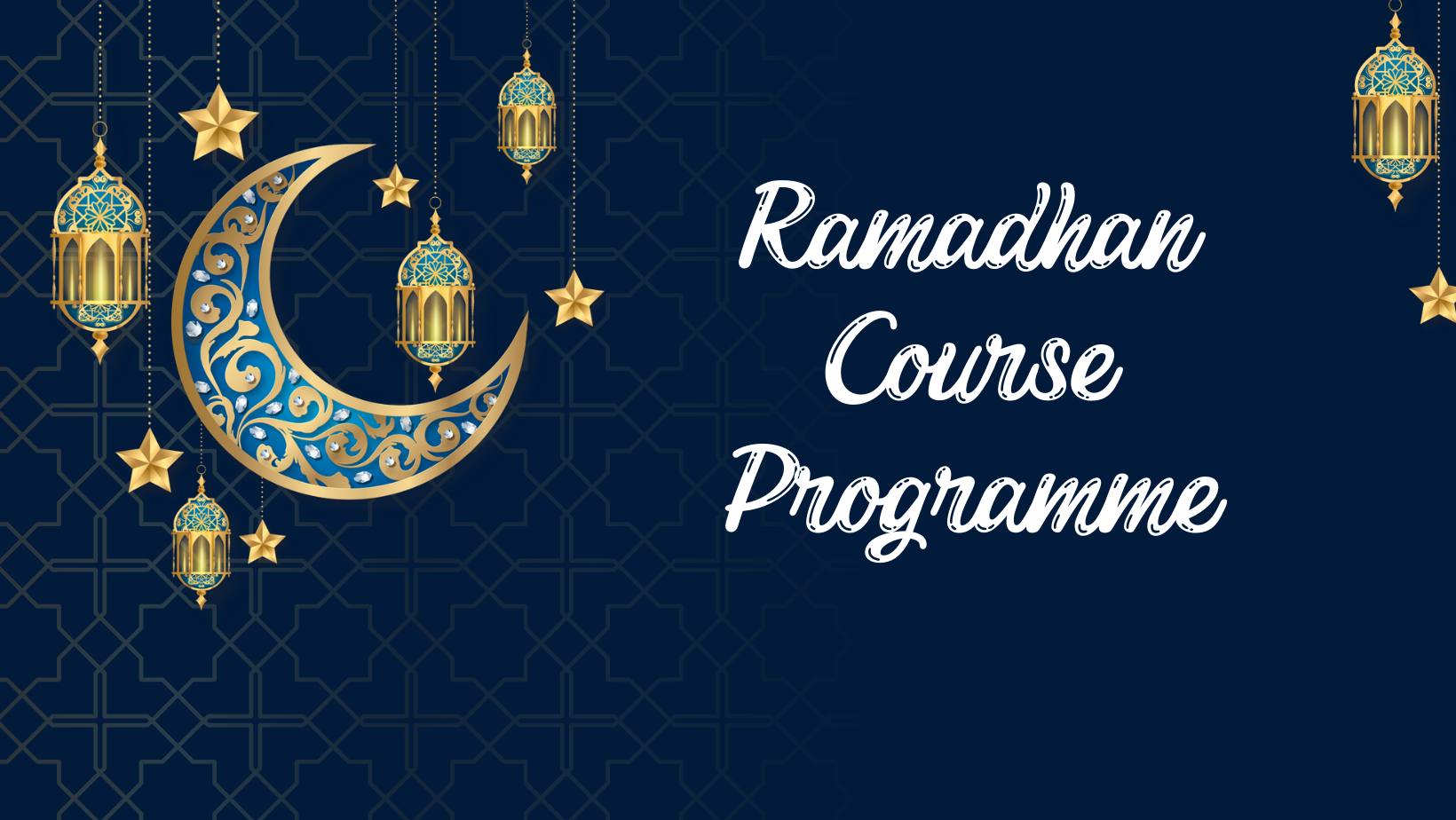 Blue & Gold Realism object Ramadan Greeting Facebook Cover